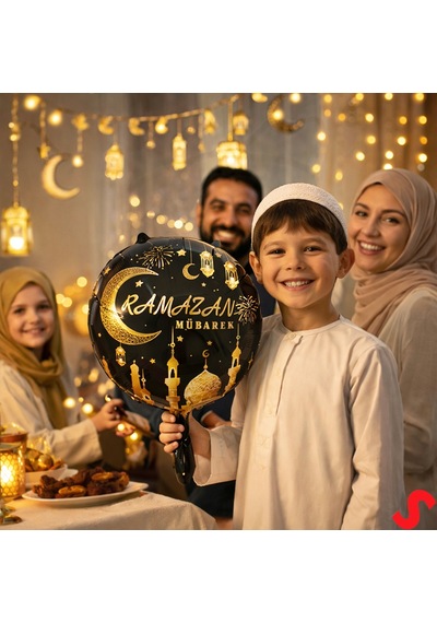 Ramazan Mübarek Folyo Balon - 45 Cm Çok Renkli