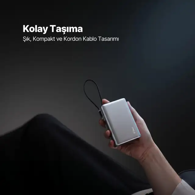 2bb274g Ttec Recharger Pro Max Tft 25.000mah Pd 100w Usb-c Dahili Kablolu Taşınabilir Hızlı Şarj Aleti/powerbank 2bb274 Gümüş