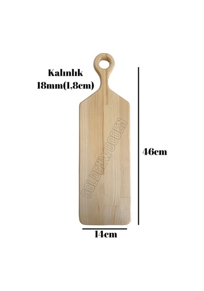 Doğal Ahşap Sunum Tabağı Set Ahşap Sunumluk Beyaz Çam Boy:46cm En:14cm Boy:36cm En:18,5cm