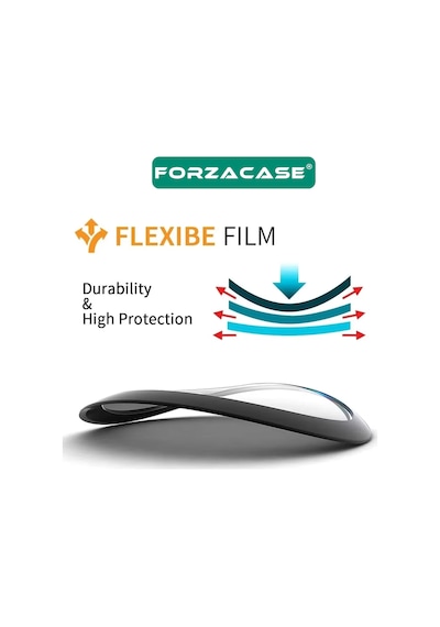 Forzacase Samsung Galaxy Watch 7 40mm Uyumlu Çerçeveli Tam Kaplayan 3d Pet Ekran Koruyucu Film - Fc016 Şeffaf