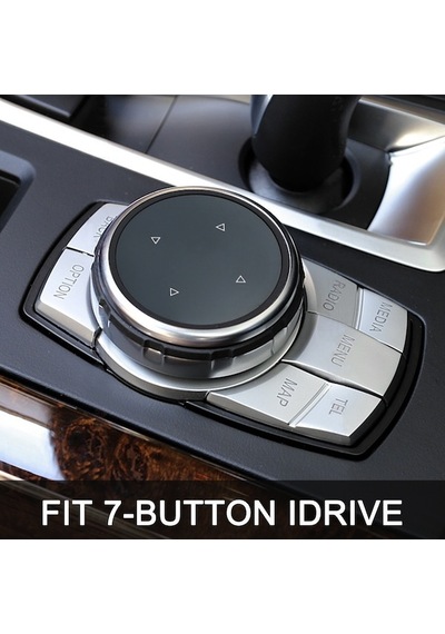 Elmpaly Bmw F10-f30 Serisi İçin Nbt Kontrol Düğmesi Kapak - Abs Krom Kaplama + Temperli Cam, Kullanışlı Ve Estetik Tasarım