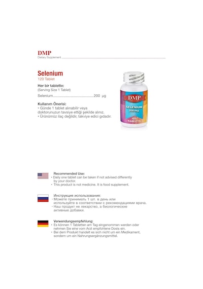 Dmp Selenium 200 Mcg 120 Tablet Hap Kutusu