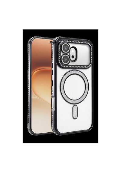 Huawei Honor 600 Joke Simli Magneticsafe Kılıf - Siyah