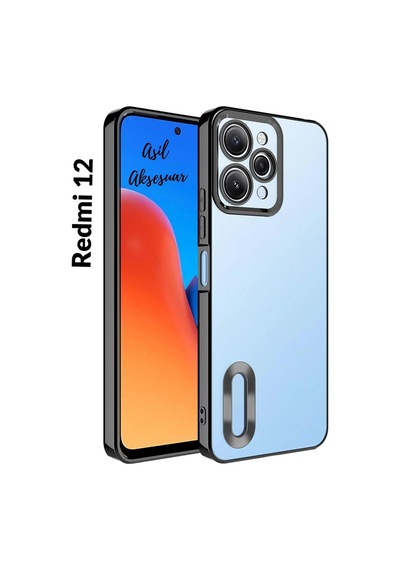 Xiaomi Redmi 12 Uyumlu Kamera Lens Korumalı Logo Gösteren Renkli Detaylı Kılıf