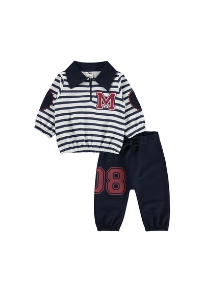 Civil Baby M Nakışlı 6-18 Ay Takım - Lacivert