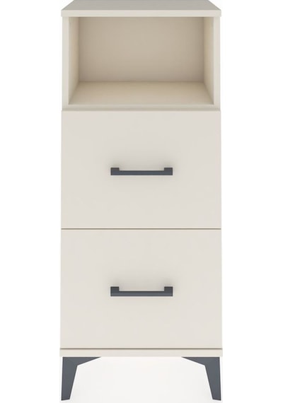 Arges Komodin Tek Raflı 2 Çekmeceli 44x30x106 Aytaşı-aytaşı Aytaşı