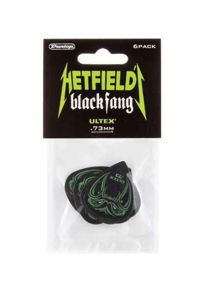 Jim Dunlop Black Fang James Hetfield 6'lı Paket Pena 0.73mm