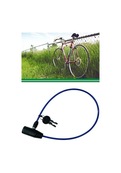 Bisiklet Motor Kilidi Anahtarlı Çelik Halatlı Kilit 65 Cm 1410 Diğer