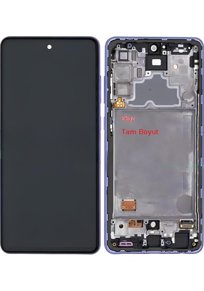 Tkgz Samsung Galaxy Uyumlu A72 - Sm-a725 Lcd Ekran Dokunmatik - A - Kalite Çıtalı Mor