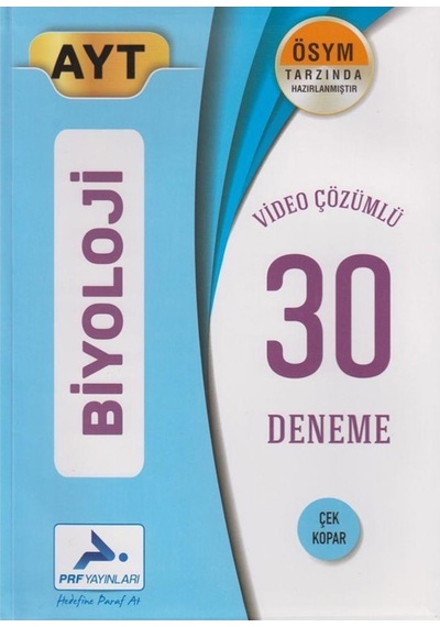 Ayt Biyoloji 30 Deneme Paraf Yayınları (533810735)