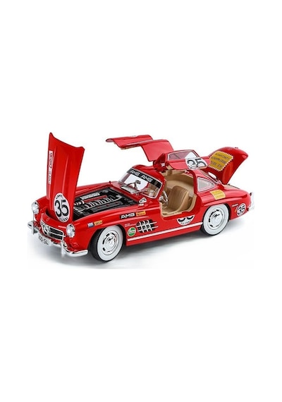 Mercedes-benz 300 Sl 19054 Model Tasarımlı 1:24 Ölçek Kapıları Açılan Gerçekçi Detaylı Model Araba