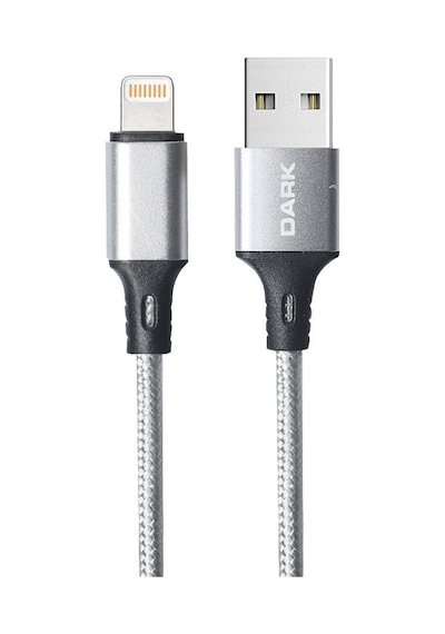 Dark Lightning Örgülü 'Quick Charge' Destekli Şarj Ve Data Kablos