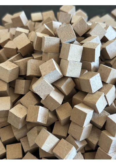 Nest Woodtr 1x1x1cm 100 Adet Mdf Küp Ham Doğal Boyanabilir Mdf Küp Minecraft Küp Zeka Oyunu