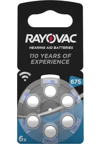 Rayovac Hearing Aid Batteries 675 Numara Blister İşitme Cihaz Pili 6 x 10'lu