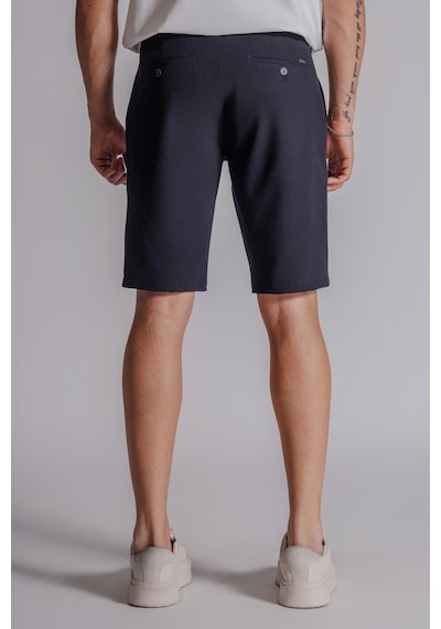 Braccas Erkek Yandan Cepli Klasik Bel Slim Fit Chino Şort Lacivert Lacivert