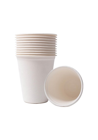 Roll-up Doğaya Dönüş Ekolojik Doğal Kağıt Karton Bardak - 7oz - 10'lu 10 Paket 100 Adet