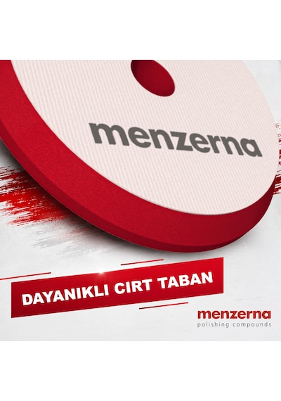 Menzerna Kalın Pasta Süngeri 155/180mm - Kırmızı Rotary Ve Orbital Uyumlu Çizik Giderici Ped