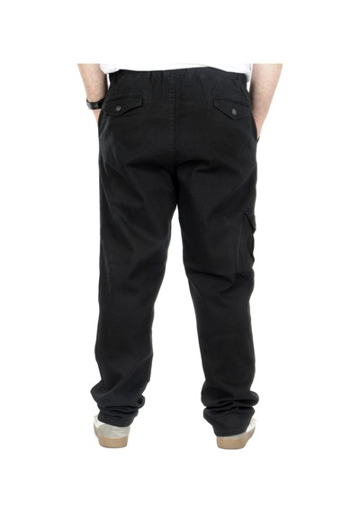 Mode Xl Büyük Beden Erkek Gabardin Kargo Jogger Pantolon Doğa 21928 Siyah 001