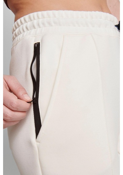 Nike Sportswear Tech Fleece Standart Fit Mid Rise Jogger Cream Color Kadın Eşofman Altı Krem Rengi Krem