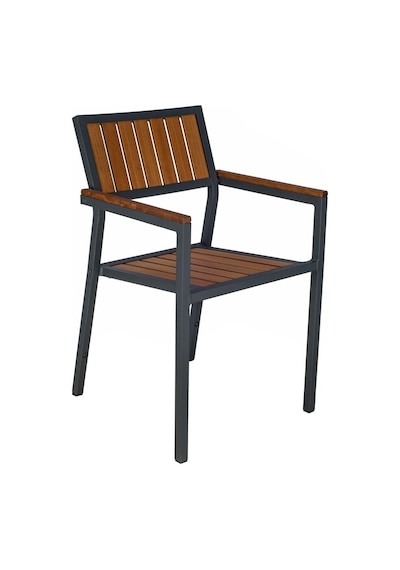 Massadesign W140 Ireko Alüminyum Sandalye-Bahçe Sandalyesi Kahverengi