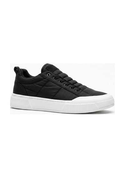 Citycomfort Siyah Kapitone Dokulu Modern Erkek Sneaker