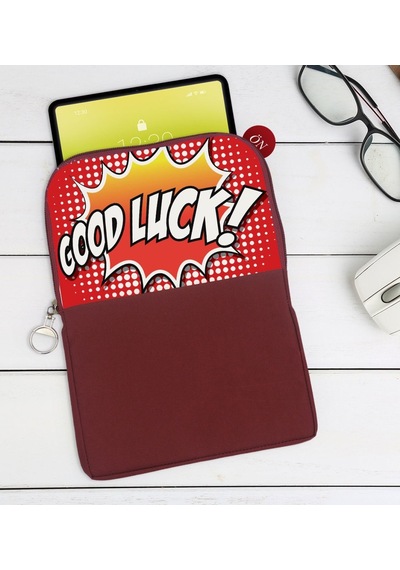 Bk Gift Pop Art Tasarımlı Taşınabilir Koruyucu Tablet Kılıfı & Organizer Çanta - Bordo-15