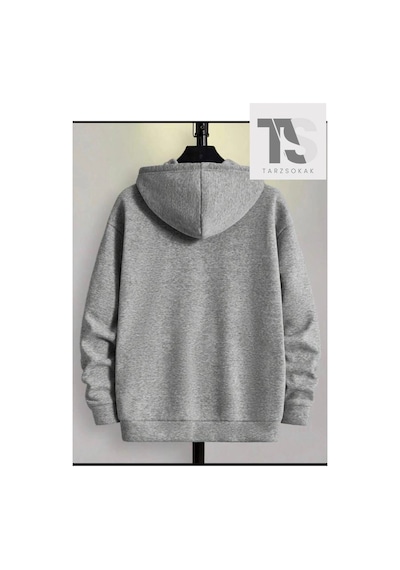 Tarzsokak Oversize Unisex Gri İskelet Baskılı