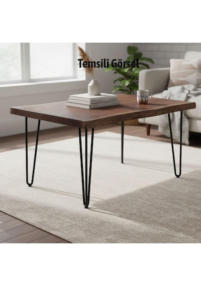 Üçgen 4 Adet Siyah 71 Cm Metal Masa Sehpa Ayağı Dayanıklı Mobilya Destek Yükseltici Ayak Modern 6395751