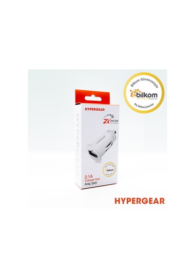Hypergear 2.1A 2X Hızlı Araç Şarj Aleti Başlığı Beyaz
