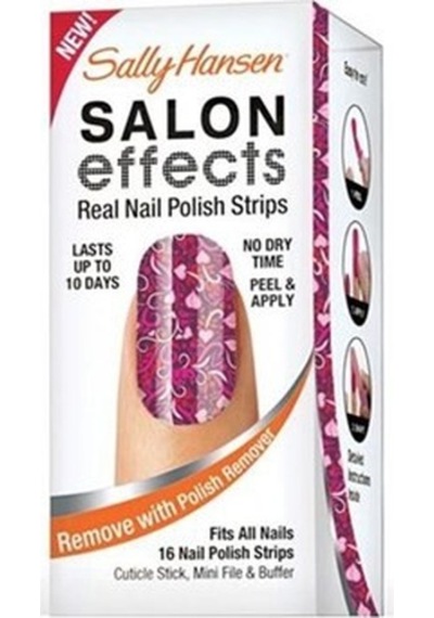 Sally Hansen Salon Effects - Gerçek Ojeden Yapılan Desenli Tırnak Bantları - Are You Single 4422-04