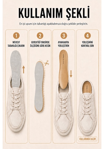 Of01 Slim Classic İnce, Ter Emici, Nefes Alan Ve Darbe Emici Günlük Ortopedik Ayakkabı Tabanlığı