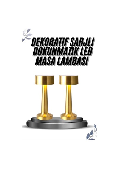 Kablosuz Renkli Masa Ve Gece Lambası Altın Rengi Dokunmatik Led Lamba Çok Renkli 27801159