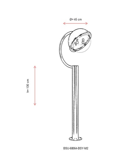 Avonnı Bsu-68064-bsy-m2 Siyah Elektrostatik Toz Boyalı Dış Mekan Aydınlatma, E27, Aluminyum, Döküm Dip, Polikarbon Cam, 45cm Sku: Smgstkd69e944b9b .
