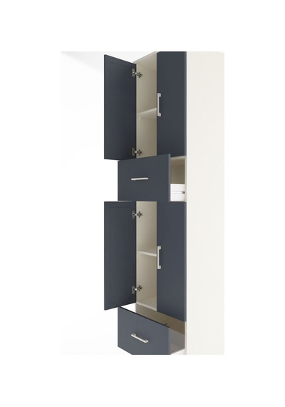 Hyperion Dolap 4 Raflı 2 Çekmeceli 4 Kapaklı 60x44x243 Aytaşı-antrasit Aytası