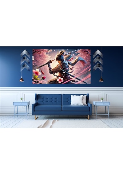 Ti-play Kanlı Ay 60x90cm Modern Samuray Pvc Çerçevesiz Tablo