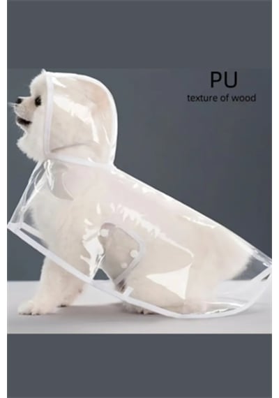 1 Adet-pomeranian Şeffaf Köpek Yağmurluğu Pvc, Su Geçirmez, Tüm Irklar İçin Uygun