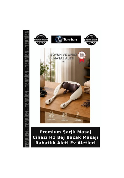 Premium Şarjlı Masaj Cihazı H1 Bej Bacak Masajı Rahatlık Aleti Ev Aletleri