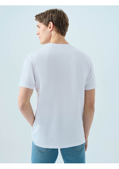Loft Regular Fit Beyaz Erkek T-shirt Lf2038687 Beyaz