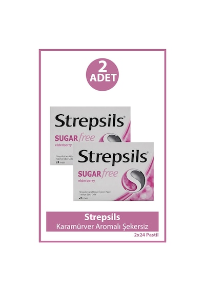 Strepsils Karamürver Aromalı Şekersiz 2 x 24 Pastil