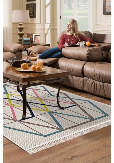 Eko Trend Djt Halı Yıkanabilir Kaymaz Taban P1525 Modern Renkli