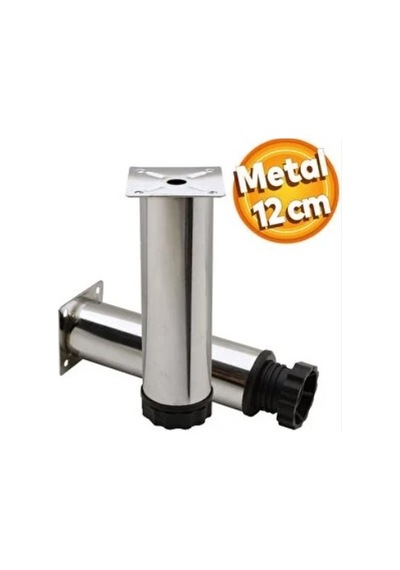Metal Baza Ayak 12 Cm Krom
