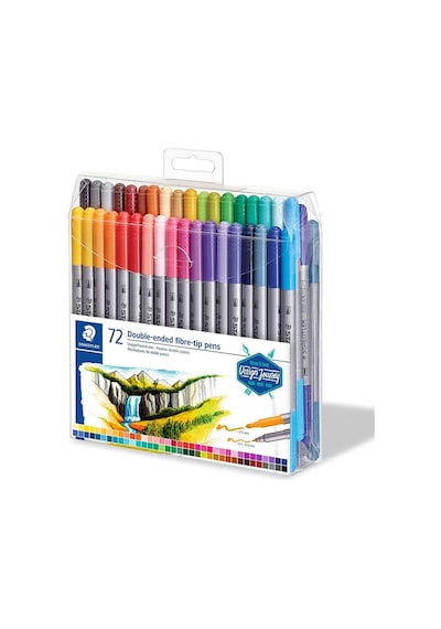 Staedtler Twin Çift Uçlu Keçeli Kalem Seti 72 Renk 0.8 Mm - 3 Mm