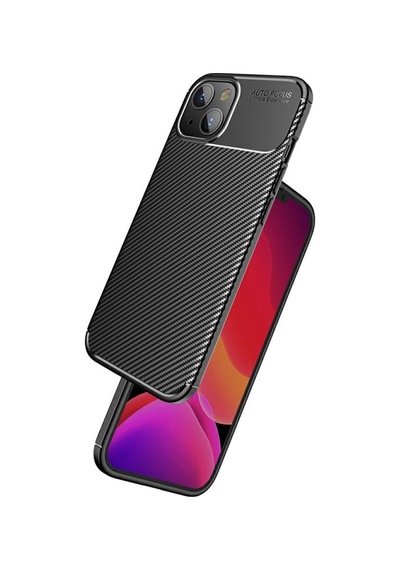 Smcase Apple Uyumlu iPhone 13 Kılıf Negro Karbon Silikon Nano Ekran Koruyuc