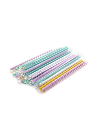Frozen Karışık Renkli Körüklü Pipet 230x8mm 100 Adet 100 Adet