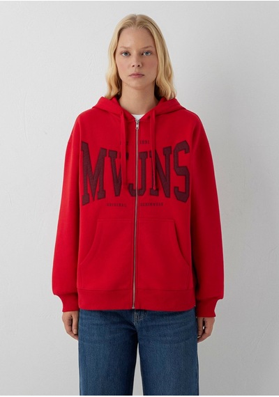 Mavi Logo Baskılı Sweatshırt Acı Kırmızı Kırımızı Kadın Sweatshirt M1s10421-82054