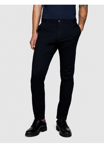 Sisley Streç Pamuklu Kemer Delikli Slim Fit Pantolon Erkek Siyah Pantolon - 324p4aıhsf021