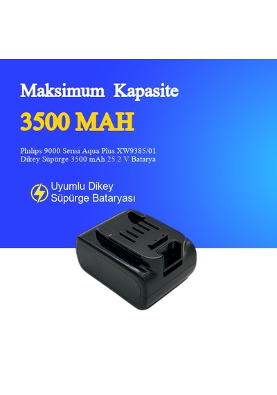 Philips 9000 Serisi Aqua Plus Xw9385/01 Dikey Süpürge 3500 Mah 25.2 V Batarya