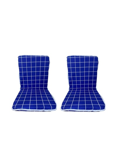 Sandalye Minderi 2 Adet Bağcıklı Bahçe Minderi Arkalıklı(Mavipano (551697661)