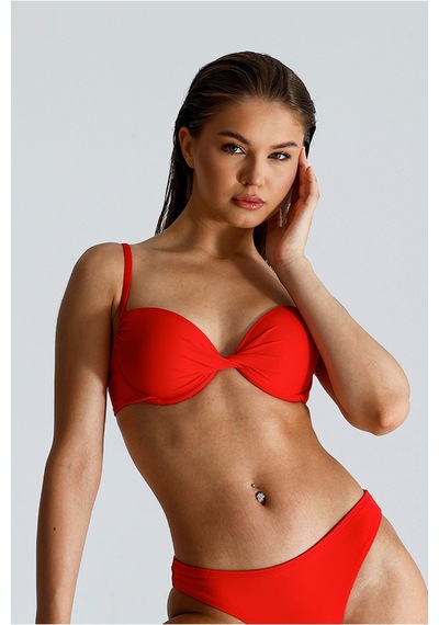 Magic Form Dekolteli Süngerli Bikini Üstü Kırmızı - 724119112 Kırmızı