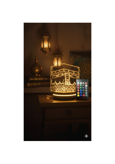 Kabe Temalı 3d Led Lamba - Rgb Renk Değiştiren Gece Lambası